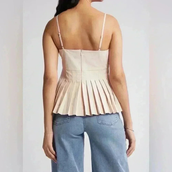 RUE SOPHIE nwt $138 Blush Pleated top - Picture 5 of 7